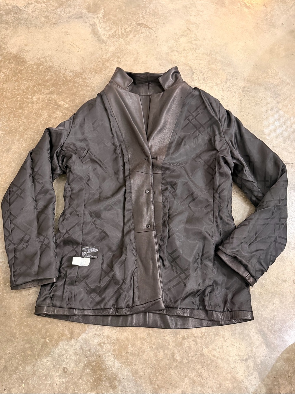 Jones New York Genuine Leather Blazer Jacket Black L Fall Winter Capsule Classic - Picture 7 of 13